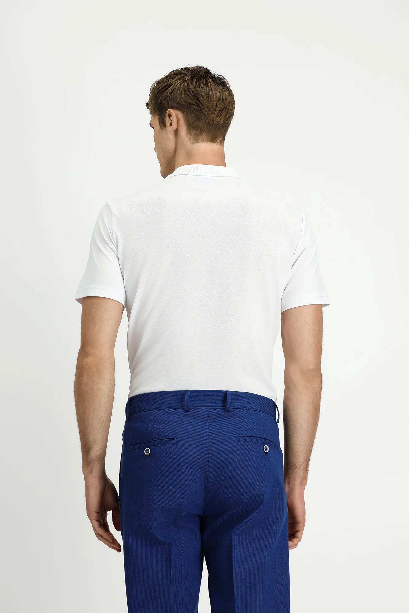 Beyaz Regular Fit Pamuklu Nakışlı Cepli Polo Yaka Tişört - Image 5