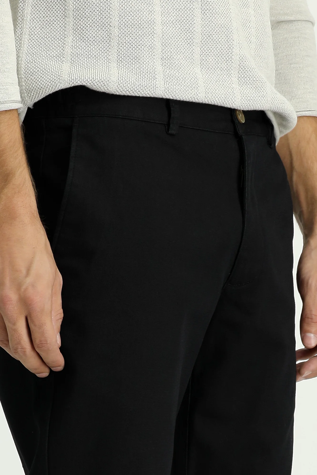 Koyu Füme 6 Drop Regular Fit Standart Kesim Likralı Kanvas / Chino Pantolon - Image 4