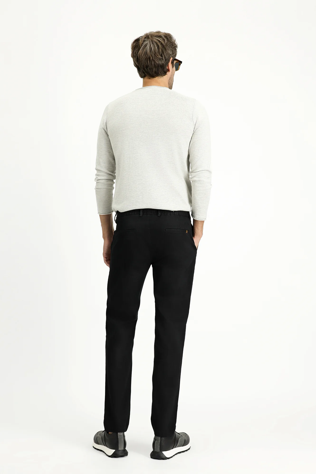 Koyu Füme 6 Drop Regular Fit Standart Kesim Likralı Kanvas / Chino Pantolon - Image 5