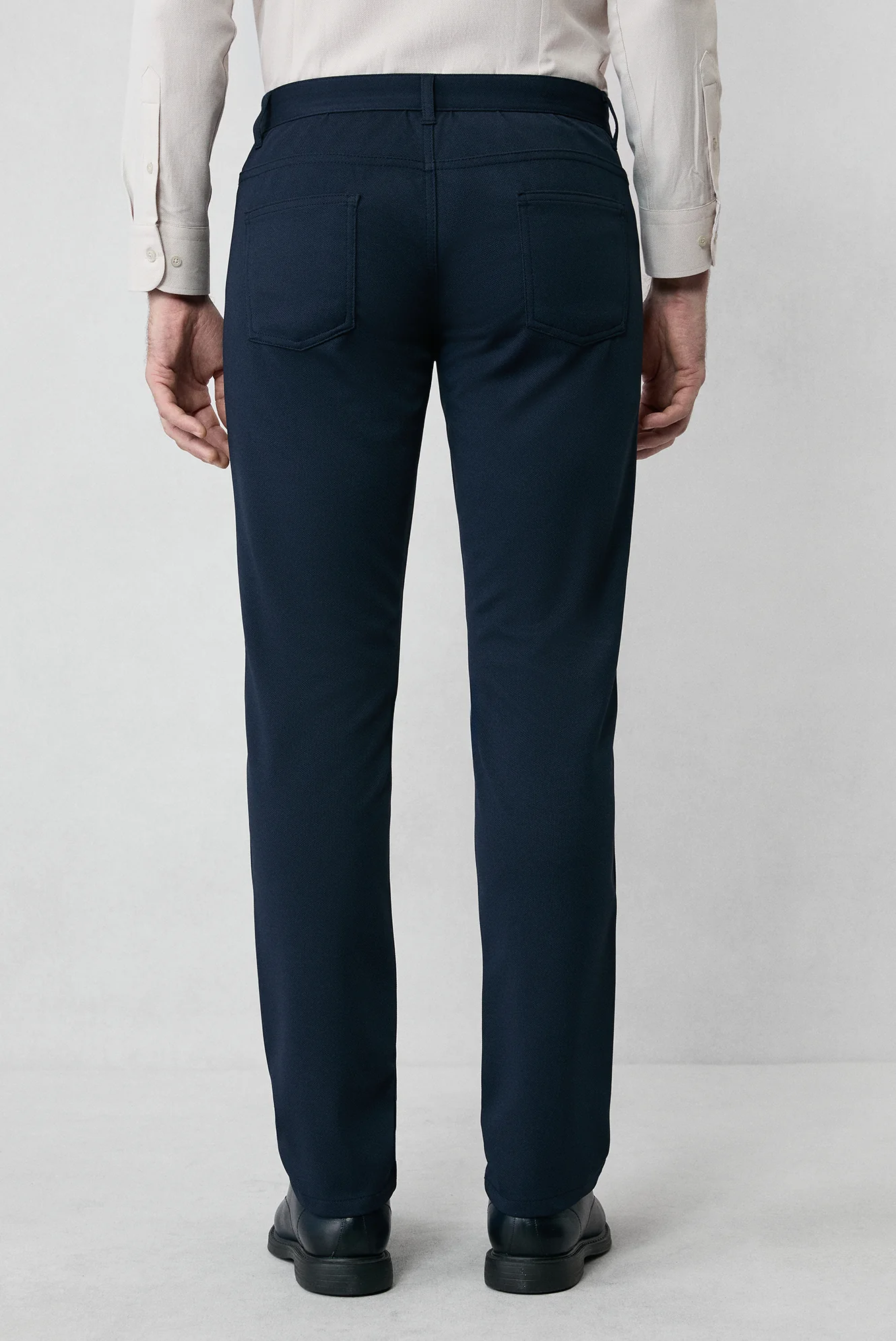 Koyu Lacivert 6 Drop Regular Fit Standart Kesim Kanvas / Chino Pantolon - Image 6