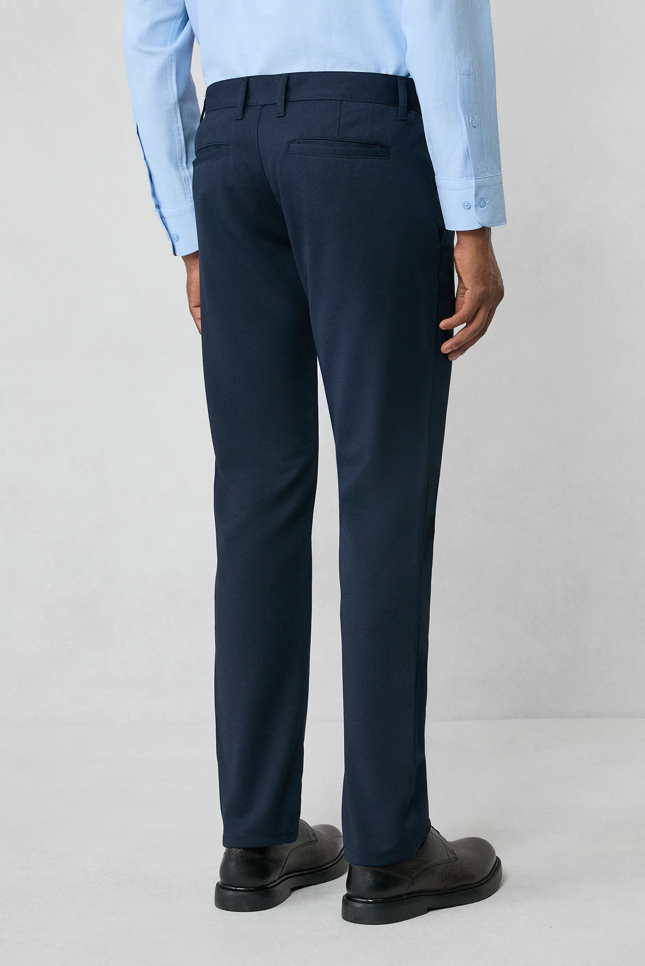 Koyu Lacivert 7 Drop Slim Fit Dar Kesim 4 Mevsim Esnek Chino Spor Pantolon - Image 5