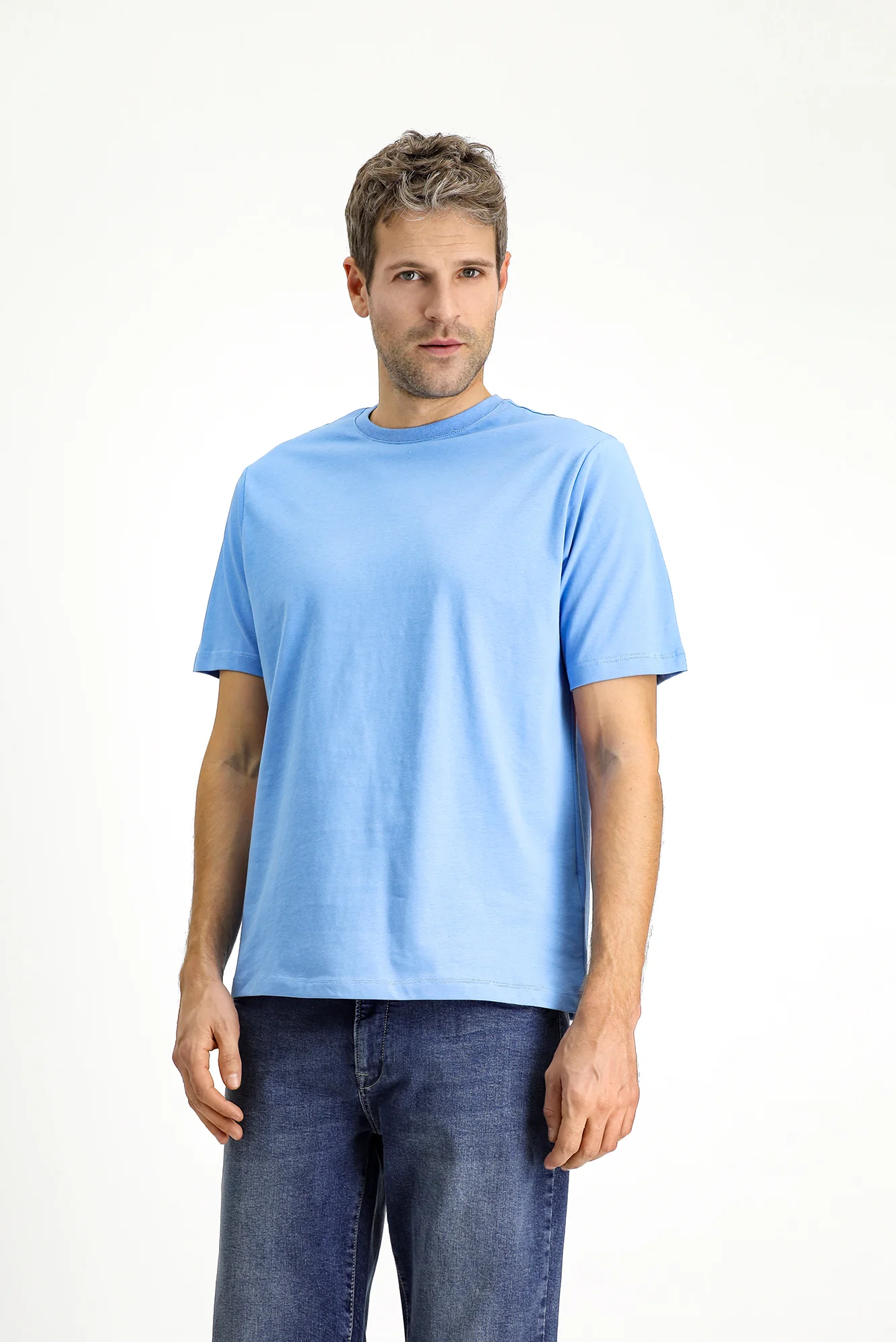 Mavi Bisiklet Yaka Regular Fit %100 Pamuk Tişört - Image 3