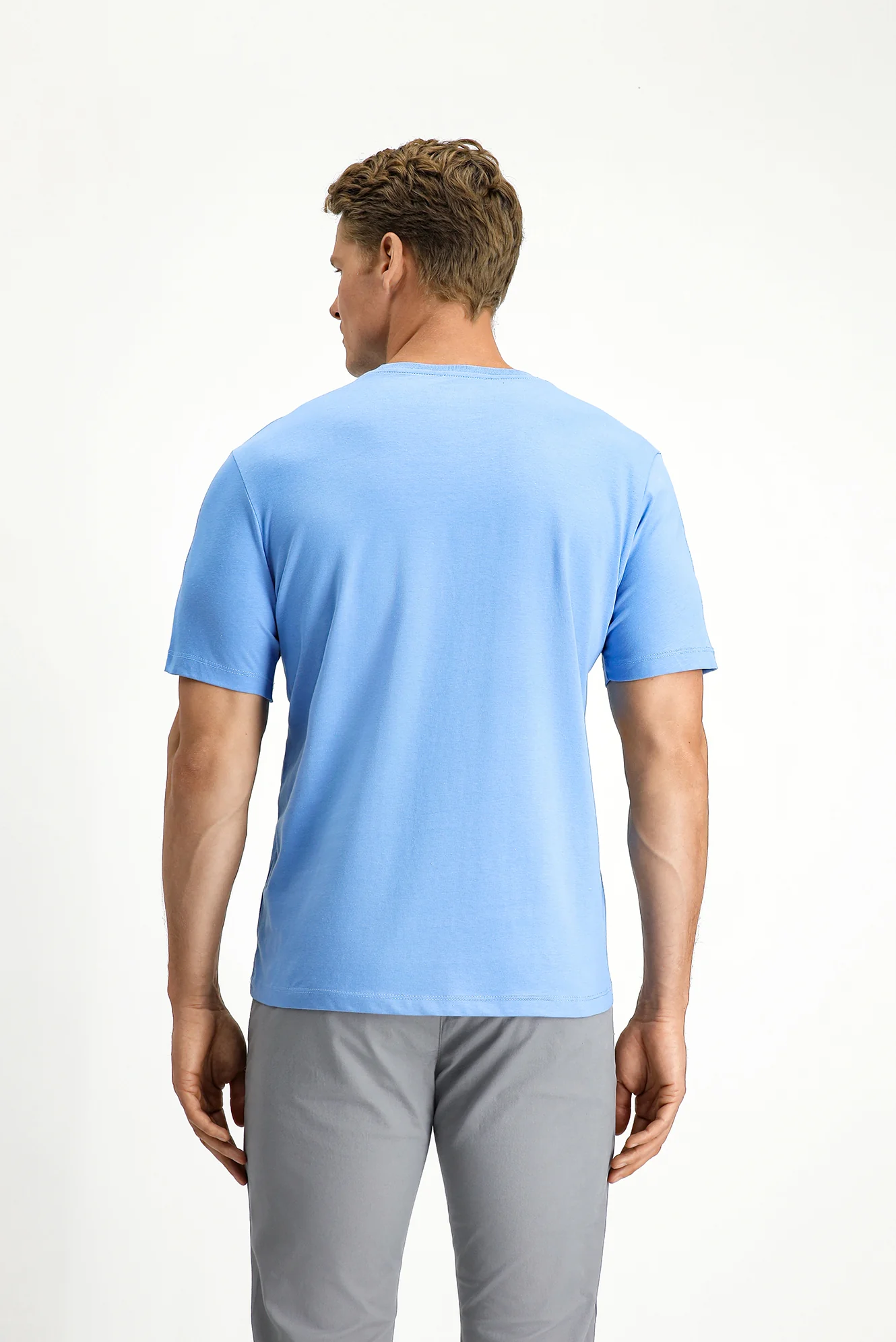 Mavi Bisiklet Yaka Slim Fit %100 Pamuk Tişört - Image 4