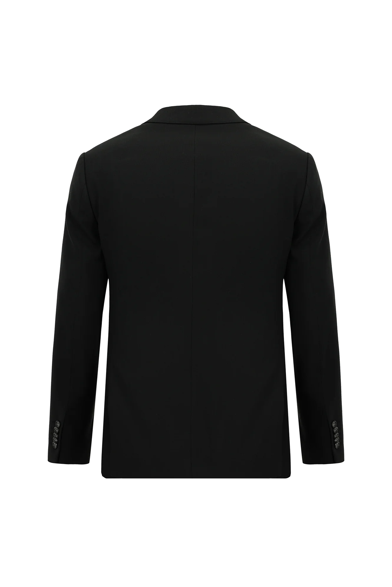 Siyah 7 Drop Super Slim Fit Eksra Dar Kesim Yelekli Takım Elbise - Image 3