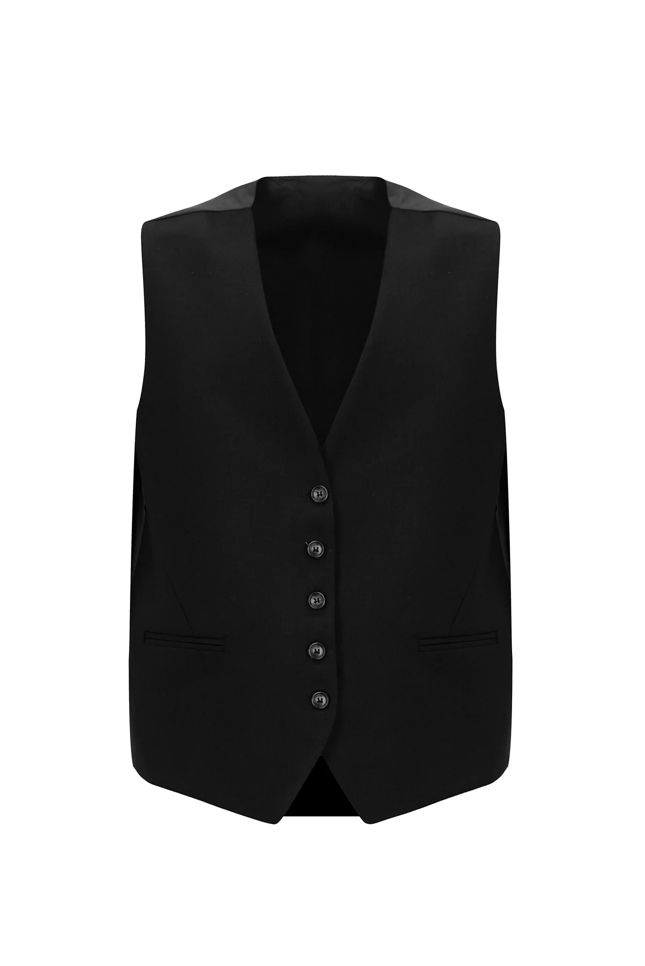 Siyah 7 Drop Super Slim Fit Eksra Dar Kesim Yelekli Takım Elbise - Image 7