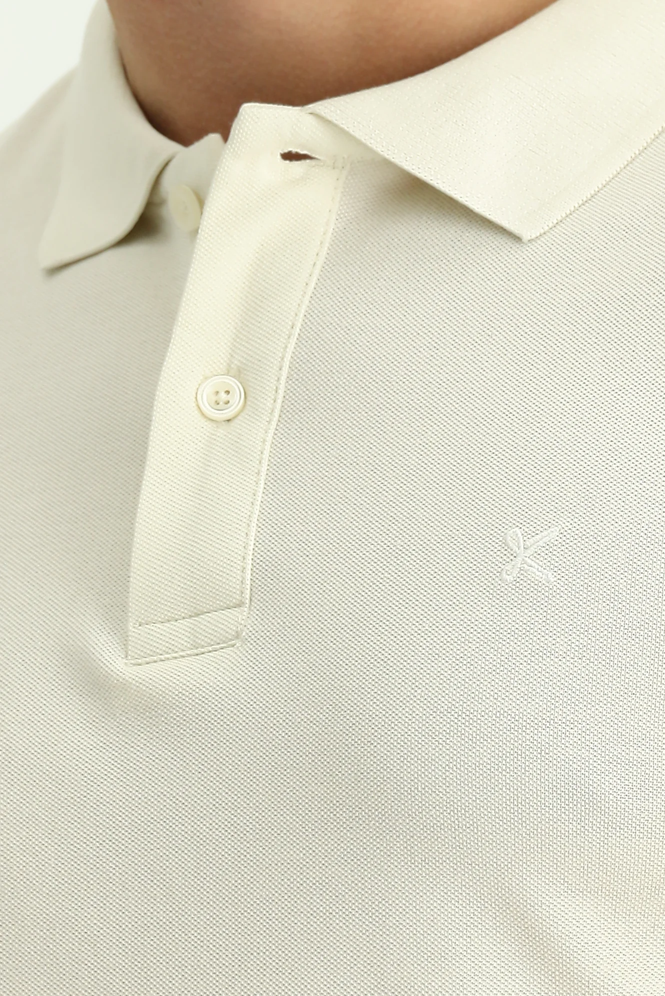 Taş Polo Yaka Slim Fit Nakışlı %100 Pamuk Tişört - Image 5