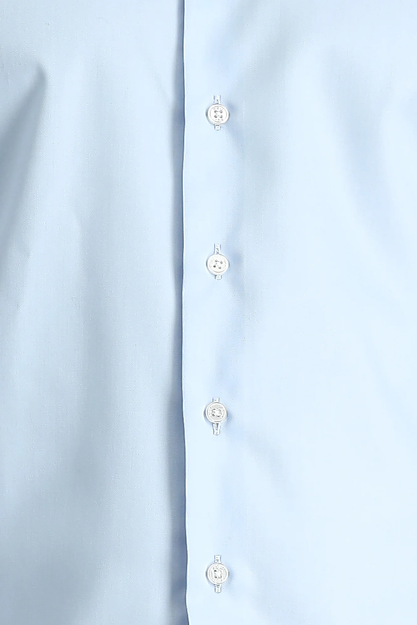 Uçuk Mavi Uzun Kol Slim Fit Dar Kesim Non Iron Klasik Pamuklu Gömlek - Image 5